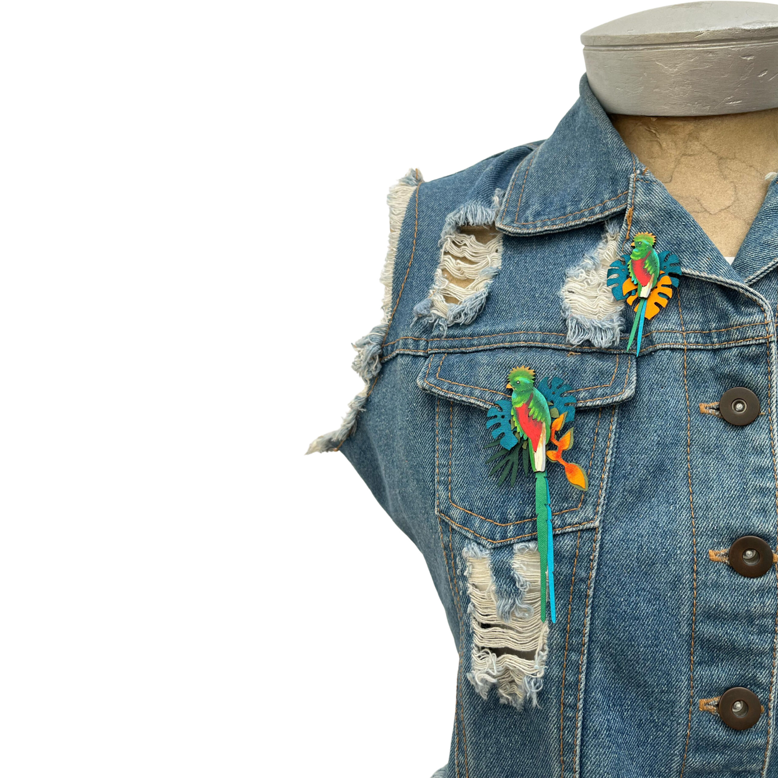 BROCHE QUETZAL.